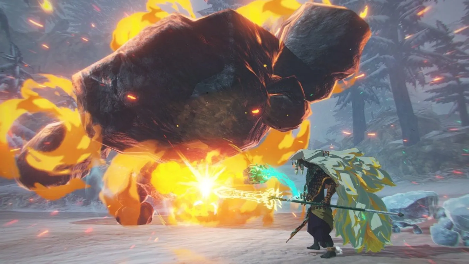 Una gran explosión barre a decenas de enemigos en Hyrule Warriors: La era del destierro